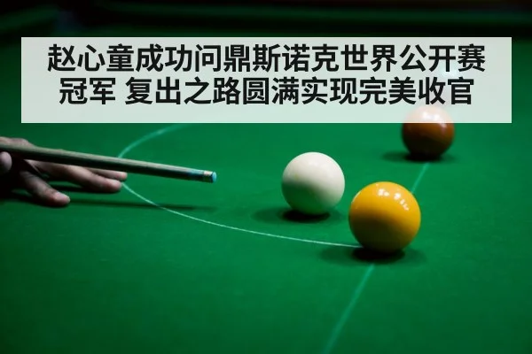 赵心童成功问鼎斯诺克世界公开赛冠军 复出之路圆满实现完美收官